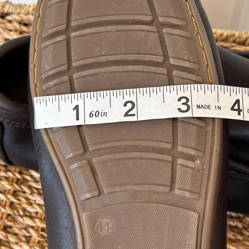 Enzo Tesoti‎ Men’s Leather Driving Loafers Brown Size 44